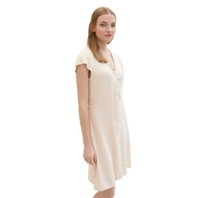 Abbildung von TOM Tailor Denim Freizeitkleid, Damen, Größe: Small, Creme beige melange