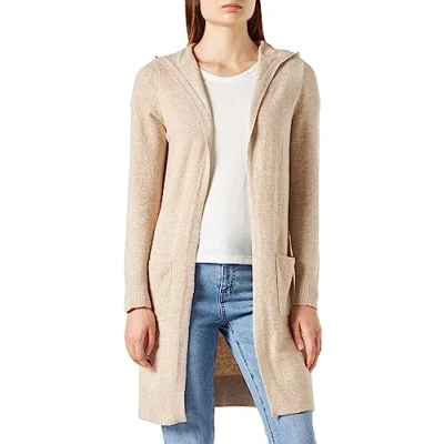 Abbildung von s.Oliver Long Cardigan mit Kapuze beige Melange 36