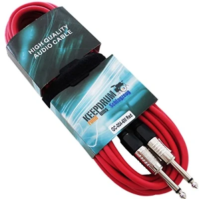 Abbildung von keepdrum GC 004 RD Rot 6m Gitarrenkabel Instrumenten Kabel Klinke 6,3mm