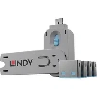 Abbildung von LINDY 40462 10 USB Portschlösser blau ohne schlüssel