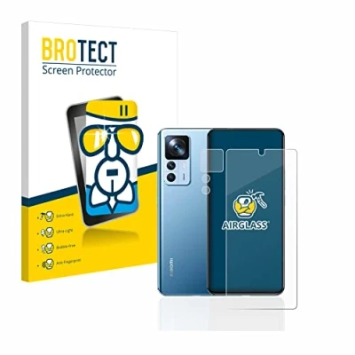 Abbildung von BROTECT Schutzglas für Xiaomi 12T (Display+Kamera) Schutzfolie Panzer Folie Glas [Extrem Kratzfest 9H, Anti Fingerprint, Ultra Transparent]