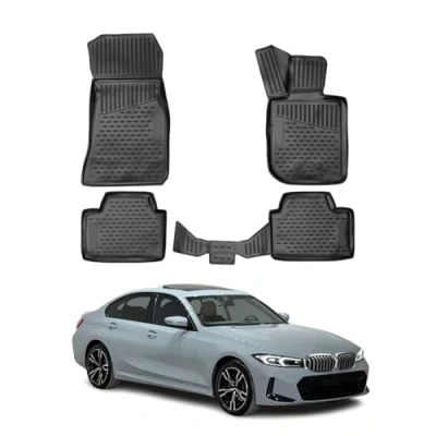 Abbildung von OMAC 1225445 Fußmattensatz 4 schwarz BMW: 3 Touring, Limousine