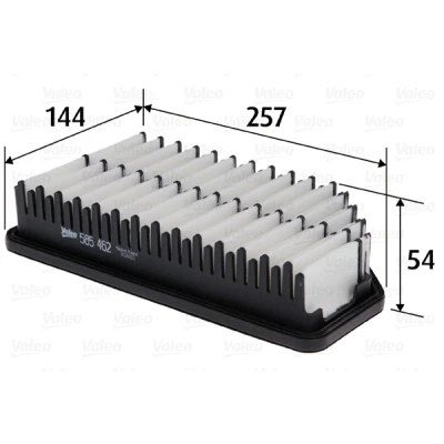 Abbildung von VALEO 585462 Luftfilter 53 144 257 Filtereinsatz KIA: RIO 3, Soul 2, I, HYUNDAI: Veloster, ACCENT 4 Stufenheck,