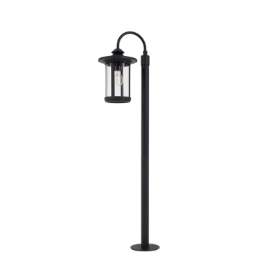 Abbildung von Lindby Wegeleuchte Zayn, schwarz, Glas, Höhe 109 cm