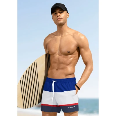 Abbildung von Champion Stripes Badeshorts, Herren, Größe: Large, Blue/white/red/navy