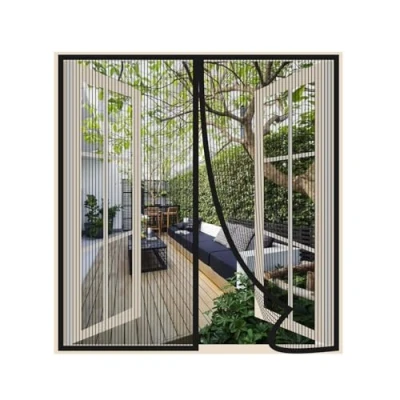 Abbildung von Risareyi Magnet Fliegengitter Fenster 70x115cm, Schwarz Atmungsaktiver Masche Balkontür Ohne Bohren Moskitonetz Insektenschutz Tür, Automatische Schließung