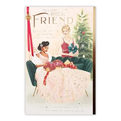 Abbildung von Clintons: Weihnachtskarte &quot;Roaring 20&#039;s Lady and Lettering Friend&quot;