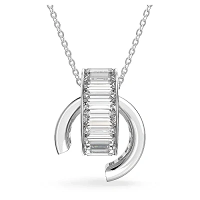 Abbildung von Swarovski Matrix Tennis Armband, Rhodiniertes Armkettchen mit Strahlenden Kristallen