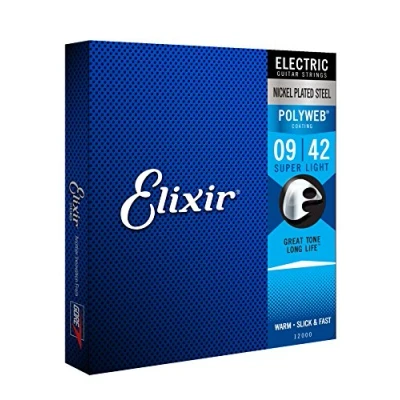 Abbildung von Elixir® Saiten E Gitarrensaiten mit POLYWEB® Beschichtung, Super Light (.009 .042)