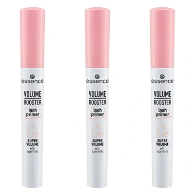 Abbildung von essence VOLUME BOOSTER lash primer, Wimperntusche, Weiss, volumengebend, grundierend, mit Ölen, vegan, ohne Mikroplastikpartikel, Nanopartikel frei, Alkohol, 3er Pack (3x7ml)