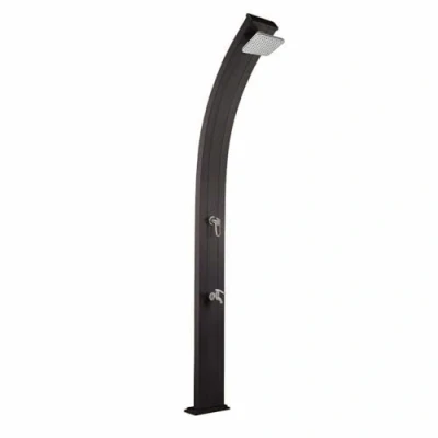 Abbildung von Außen Solardusche Spring 30L mit Fußspülung Aluminium 228 cm