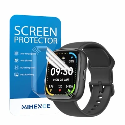 Abbildung von MIHENCE Schutzfolie Kompatibel für BAMBOOINN IDW26 Smartwatch, TPU HD Displayschutzfolie 1,83&#039;&#039; Smartwatch [ 6 Stück ]