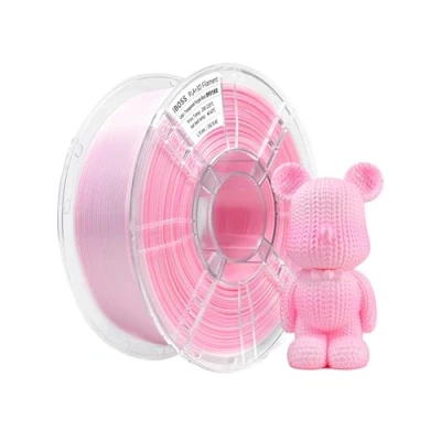Abbildung von iBOSS Seide Gradient PLA Plus (PLA+) 3D Drucker Filament 1,75 + / 0,02 mm, 1 kg Spule (2,2lbs) Zweifarbiges Pro Filament, Passend für die meisten FDM (Farbverlauf Rosa Weiß)