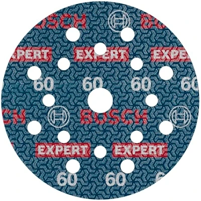 Abbildung von Bosch 1x EXPERT O780 Folienschleifscheibe, 125 mm (für Hartholz, Farbe auf Holz, Ø mm, Körnung 60, Professional Zubehör Exzenterschleifer)