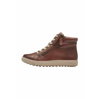 Abbildung von Jana Damen Sneaker hoch mit Reißverschluss Vegan, Braun (Cognac), 39 EU