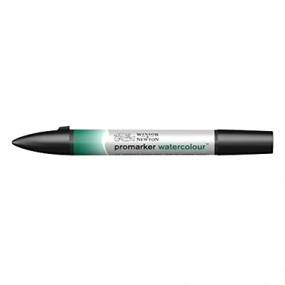 Abbildung von Winsor &amp; Newton 0201312 Aquarellmarker 2 Spitzen, Pinsel und feiner Spitze, lichtecht, hochpigmentierte Aquarellfarben für Kalligrafie, Zeichnungen Hooker&#039;s grün dunkel