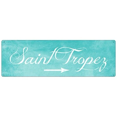 Abbildung von Interluxe Blechschild METALLSCHILD Dekoschild Saint Tropez Strand Meer