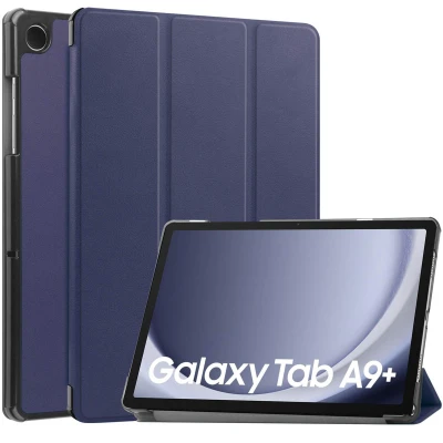 Abbildung von Trifold Klapphülle für das Samsung Galaxy Tab A9 Plus Dunkelblau