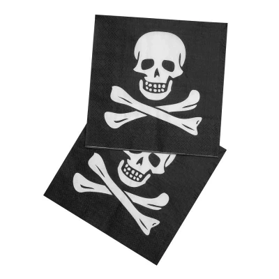 Abbildung von Serviette Totenkopf 33x33cm 20 Teile