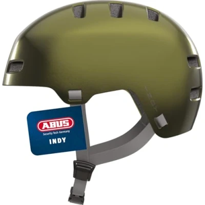 Abbildung von ABUS Fahrradhelm INDY Dirt Helm für Dirt, Skate, Slope und MTB mit optimierter Stoßdämpfung Jugendliche Erwachsene Größe S, Grün
