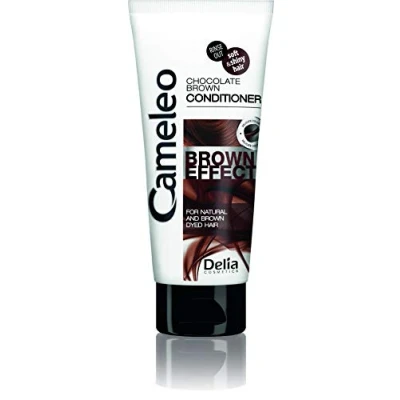 Abbildung von Cameleo Brown Effect Pflegespülung Pflegende, stärkende Behandlung mit Walnuss Extrakt für natürliches &amp; gefärbtes, Haar Brünette Tiefe Farbe Glanz 200ml