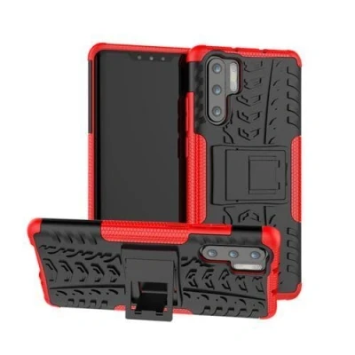 Abbildung von betterfon Outdoor Handy Tasche Hybrid Case Schutz Hülle Panzer TPU Silikon Hard Cover Bumper für Huawei P30 Pro Rot