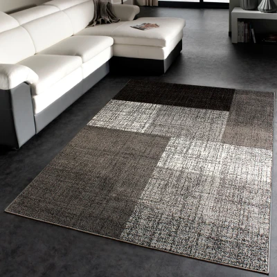 Abbildung von Paco Home Teppich &quot;Mondial 105&quot;, rechteckig, Kurzflor, modernes Karo Muster, ideal im Wohnzimmer &amp; Schlafzimmer