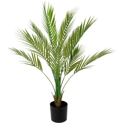 Abbildung von Kunstbaum Areca Palme im Topf künstlich Kunstpalme Kunstpflanze Goldfruchtpalme, I.GE.A., Höhe 130 cm, Dekopflanze Zimmerpflanze Zimmerpalme Tropische Grünpflanze
