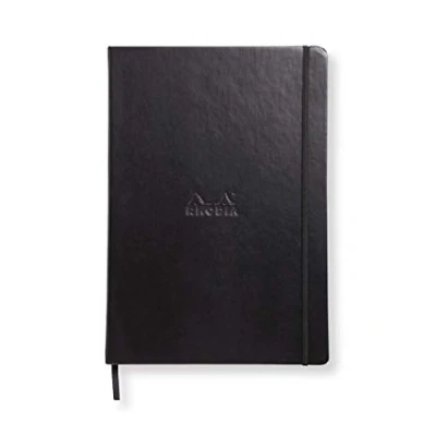 Abbildung von Rhodia 118369C Web Notebook (elfenbein, DIN A4, 21 x 29,7 cm liniert, 90 g) 1 Stück schwarz