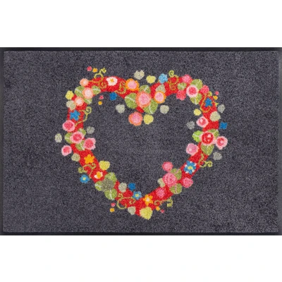 Abbildung von wash+dry by Kleen Tex Fußmatte &quot;Floral Romance&quot;, rechteckig, 7 mm Höhe