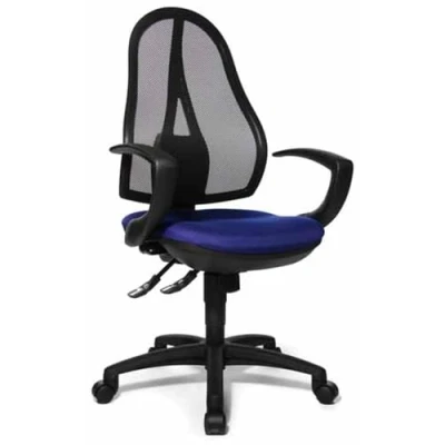 Abbildung von Topstar OP20QG26 Open Point SY, Bürostuhl, Schreibtischstuhl, ergonomisch, inkl. Armlehnen, Stoffbezug, blau
