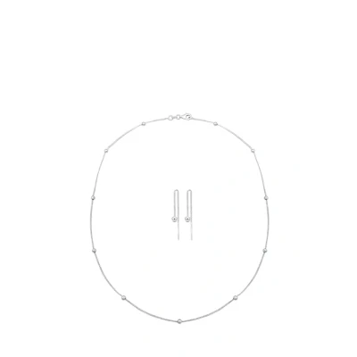 Abbildung von Elli SET GEO Kugel Minimal Basic Ohrringe, Damen, Größe: 45, Silber