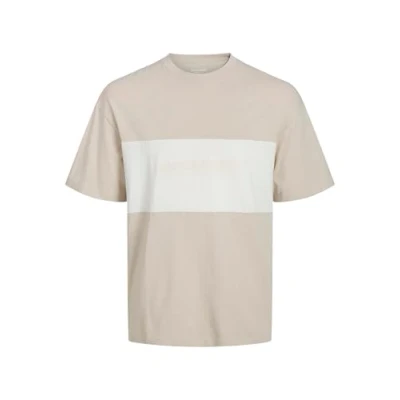 Abbildung von Jack &amp; Jones Jjelegacy Blocking TEE Oneck Tshirt print, Herren, Größe: 4XL, Moonbeam
