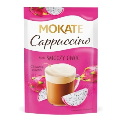 Abbildung von MOKATE® Cappuccino 40g Geschmack: Drachenfrucht Instantkaffee Kaffeegetränk Samtig und Aromatisch Cremiger Getränk Kaffee Getränkepulver