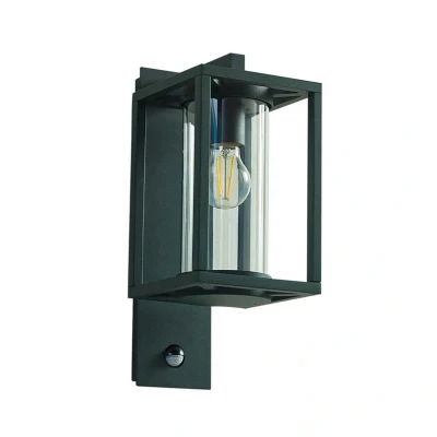 Abbildung von Lucande Außenwandlampe Ferda, Sensor, hängend, grün, E27