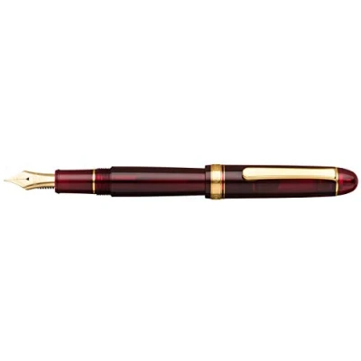 Abbildung von PLATINUM Japanischer Füllfederhalter #3776 Century Gold Trim Bourgogne SF/Rot/ 0,30 036 mm/Handgefertigt/Feder aus 14 Karätigem Gold/mit Geschenkbox/Füllhalter, PNB15000 71SF, Red