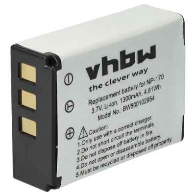 Abbildung von vhbw 1x Akku Ersatz für Medion CB170, NP170, 084 07042L 062 Videokamera Camcorder (1300 mAh, 3,7 V, Li Ion)
