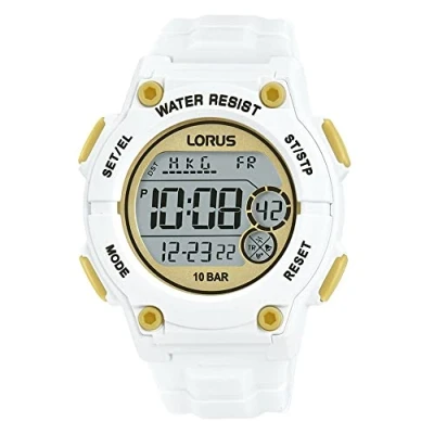 Abbildung von Lorus Herren Digital Quarz Uhr mit Silikon Armband R2337PX9