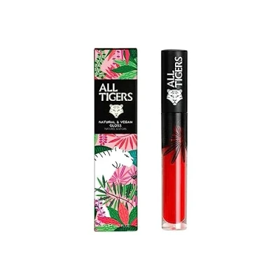 Abbildung von All Tigers Natural &amp; Vegan Gloss Lipgloss, Damen, Größe: 8 ml, Glossy orange red unleash the tiger