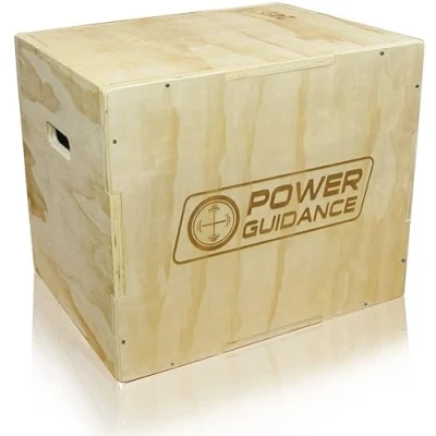 Abbildung von POWER GUIDANCE 3 in 1 Holz Plyometrische Box Ideal für Cross Training 75/60/50CM Sprungbox, Plyo Box, Wood
