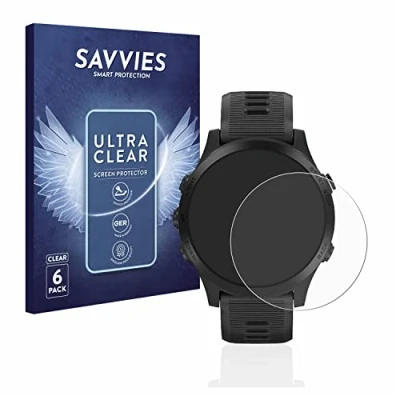 Abbildung von Savvies 6 Stück Schutzfolie für Garmin Forerunner 945 Displayschutz Folie Ultra Transparent