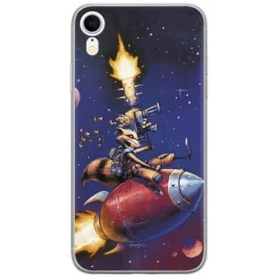Abbildung von ERT GROUP Handyhülle für Apple iPhone XR Original und offiziell Lizenziertes Marvel Muster Rocket 007 optimal an die Form des Handy angepasst, hülle aus TPU