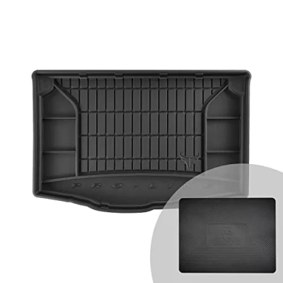 Abbildung von FROGUM ProLine 3D Gummimatte Exklusive Auto Kofferraummatte Kofferraumwanne für Mazda 2 III ab 2014 Bequemer Organiser Die höchsten Kanten