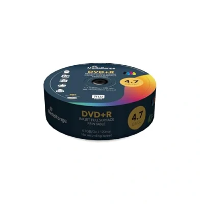 Abbildung von MediaRange DVD+R 4.7GB 25PCs Spindel 16x Inkjet Full Printa, MR408