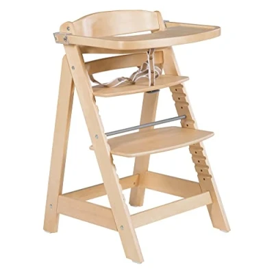 Abbildung von roba® Hochstuhl Treppenhochstuhl Sit Up Click &amp; Fun, natur, aus Holz