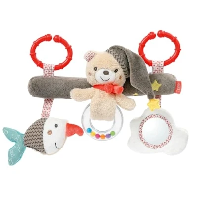 Abbildung von Fehn Activity Trapez Bruno Flexibles Baby Spieltrapez Für Kinderwagen, Babybett und Babyschale Stoff Lernspielzeug zur Förderung des Greifsinns der Motorik Babys &amp; Kinder ab 0+ Monaten
