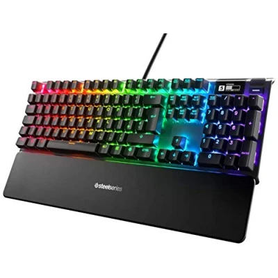 Abbildung von SteelSeries Apex 7 Mechanische Gaming Tastatur OLED Smart Display Rot Schalter Englisch (QWERTY) Layout Standard
