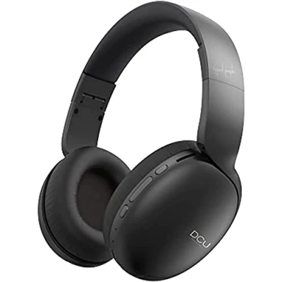 Abbildung von DCU TECNOLOGIC Bluetooth Kopfhörer, Faltbare kabellos und verkabelt, Multifunktion, 8 h Verwendung, Kabelbuchse, Schwarz