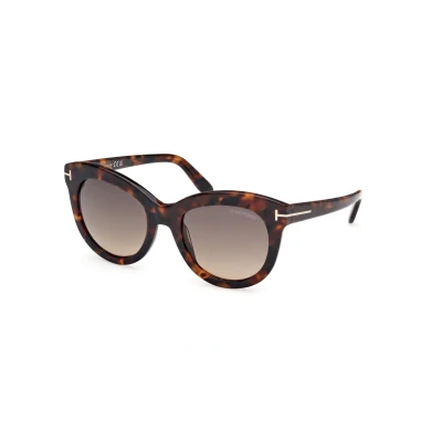 Abbildung von Tom Ford Sonnenbrille, Damen, Größe: 53, Dark havana gradient brown