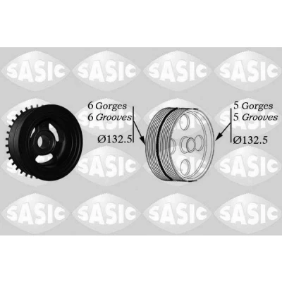 Abbildung von SASIC 2156068 Kurbelwellenriemenscheibe FORD: Focus 2 Kombi, Schrägheck, C Max, VOLVO: V50